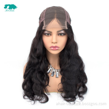 Nice Quality natural hairline ladies wigs,virgin hair wigs 4*4 lace front for black women